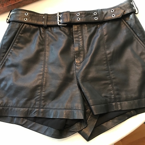 Authentic Hudson leather shorts. Size 32 - Picture 1 of 5